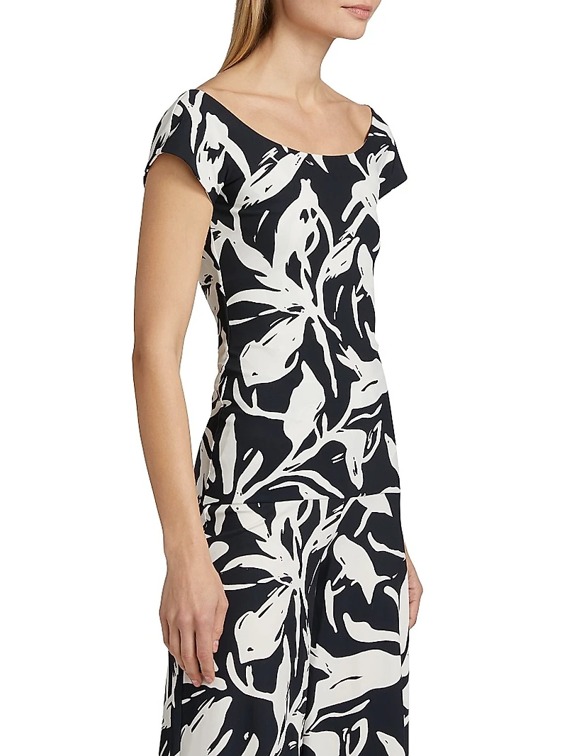 Mariella Printed Jersey Short-Sleeve Top