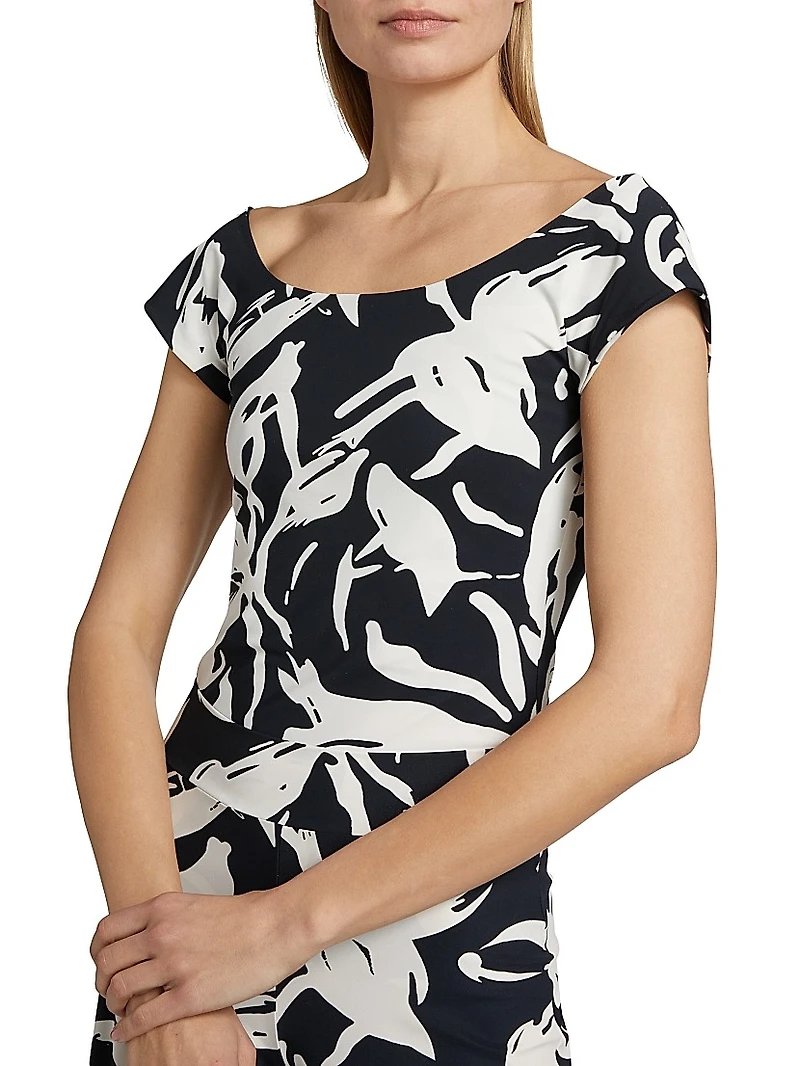 Mariella Printed Jersey Short-Sleeve Top