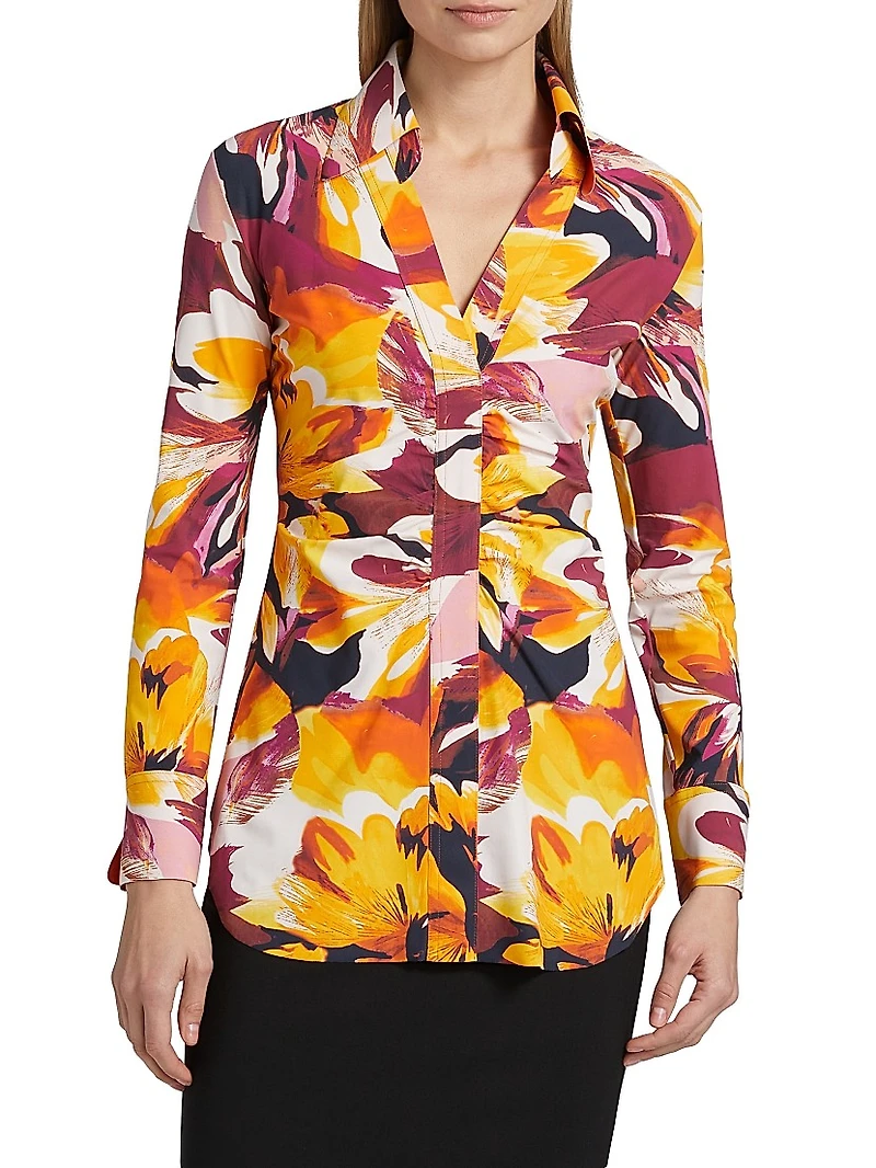 Shohreh Printed Jersey Long-Sleeve Top