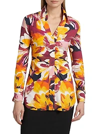 Shohreh Printed Jersey Long-Sleeve Top