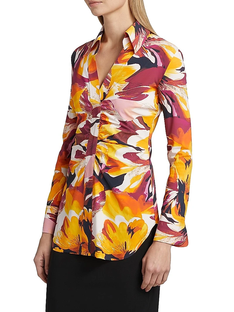 Shohreh Printed Jersey Long-Sleeve Top