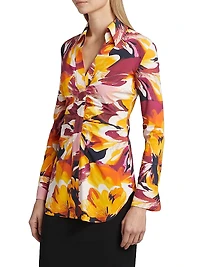 Shohreh Printed Jersey Long-Sleeve Top