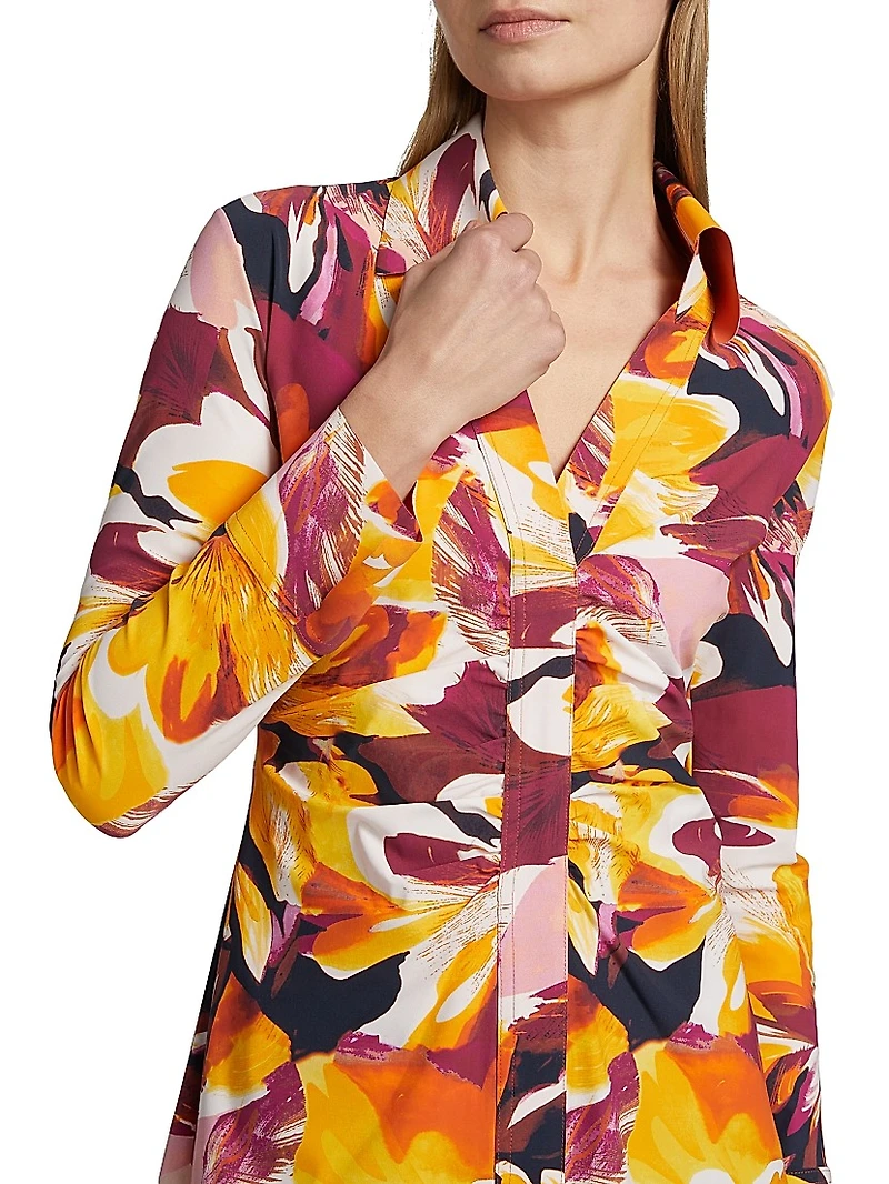 Shohreh Printed Jersey Long-Sleeve Top