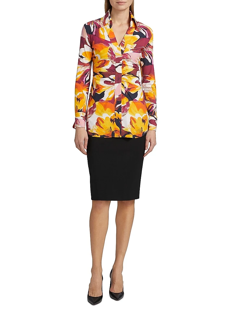 Shohreh Printed Jersey Long-Sleeve Top