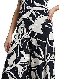 Skyla Printed Jersey Wide-Leg Pants