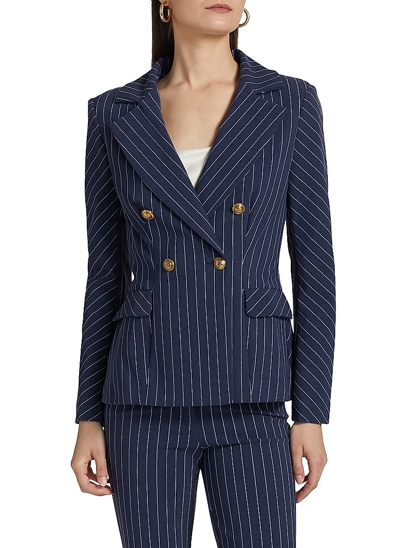 Goldas Pinstriped Double-Breasted Jacket