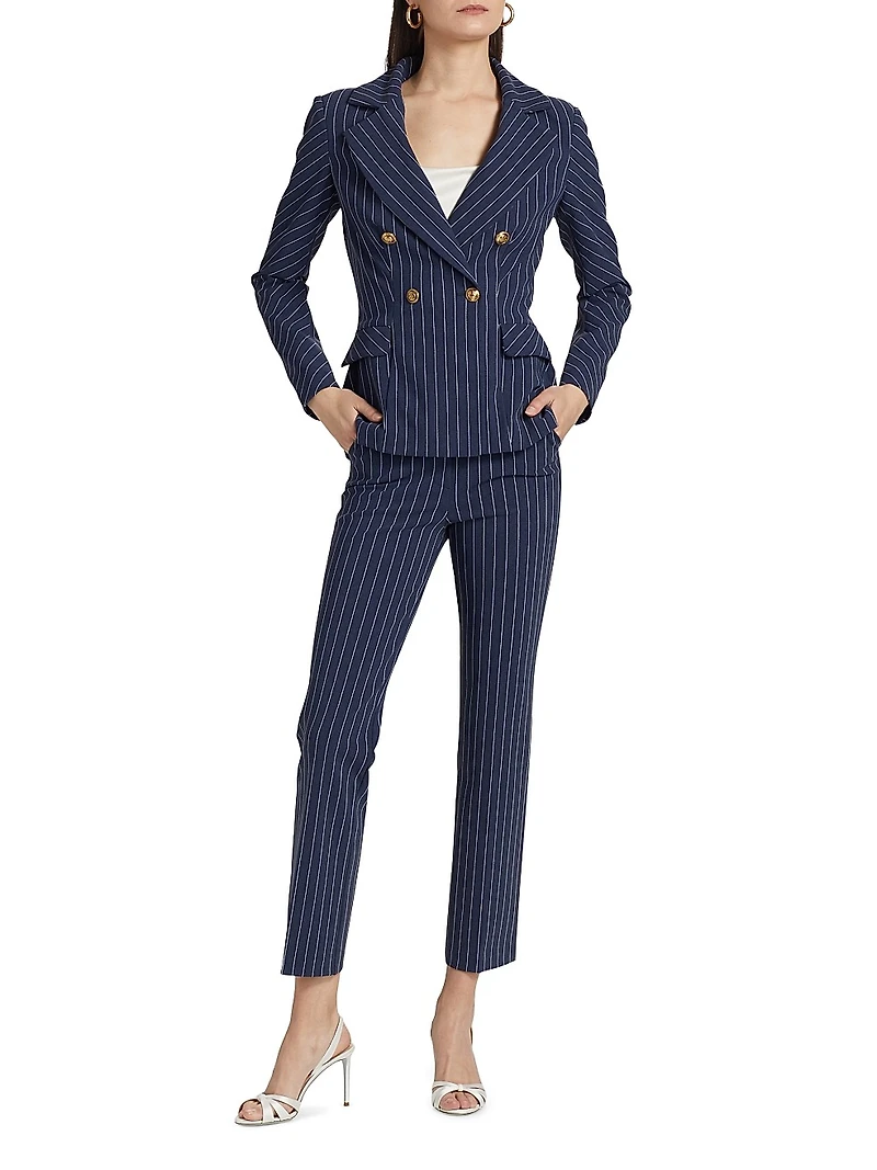 Goldas Pinstriped Double-Breasted Jacket