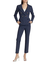 Goldas Pinstriped Double-Breasted Jacket