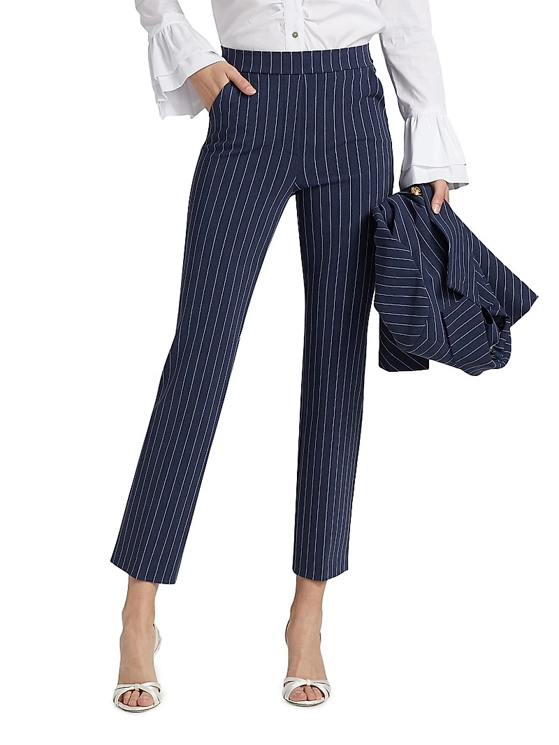 Nuccix Pinstriped Crop Pants