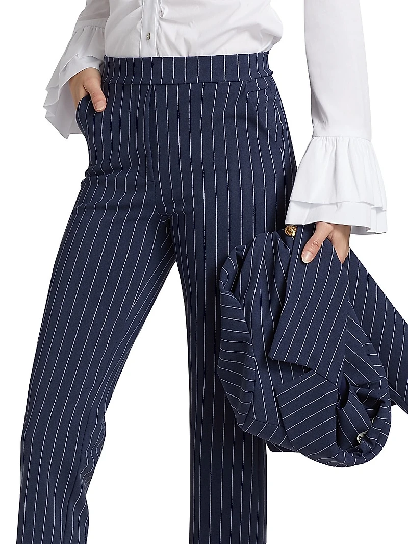 Nuccix Pinstriped Crop Pants