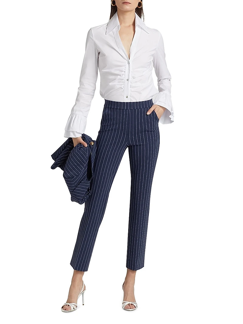 Nuccix Pinstriped Crop Pants