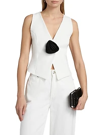 Xerul Rosette-Detailed Sleeveless Top