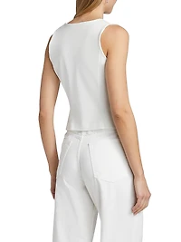 Xerul Rosette-Detailed Sleeveless Top