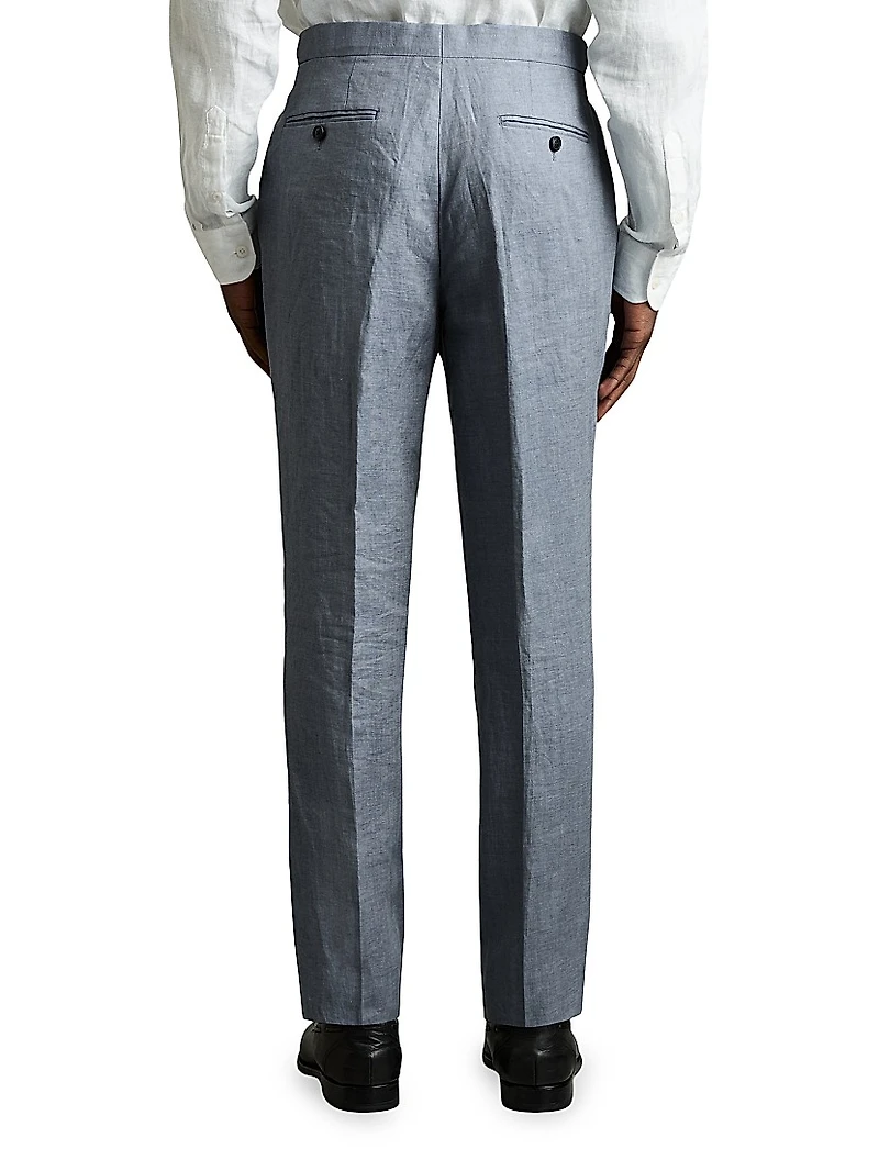 Warner Slim Fit Linen Trousers