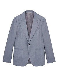 Warner Single-Breasted Linen Blazer