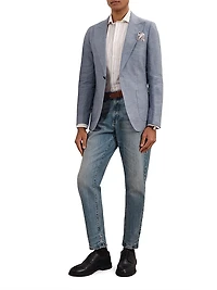 Warner Single-Breasted Linen Blazer