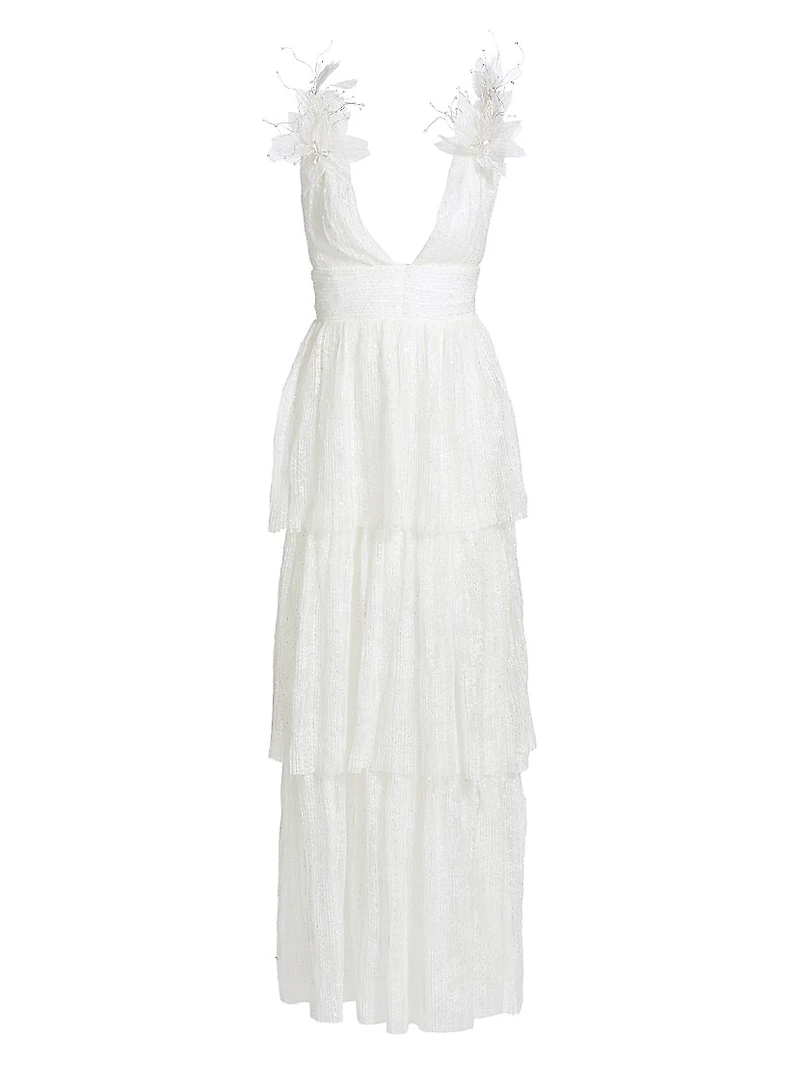 Sandrine Sheer Sequin Gown