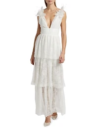 Sandrine Sheer Sequin Gown