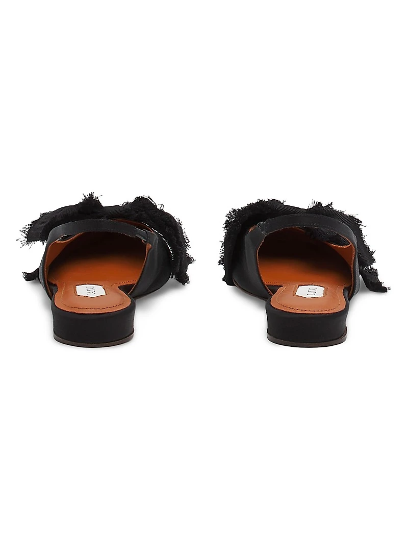 Slingback Ballerina Flats in Satin