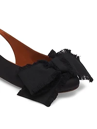 Slingback Ballerina Flats in Satin