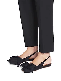 Slingback Ballerina Flats in Satin