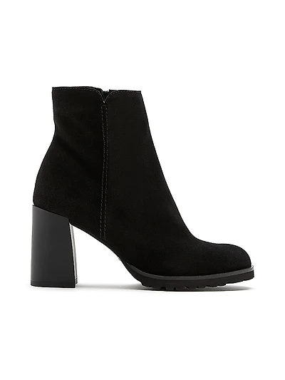 Maggie 85MM Suede Block-Heel Booties
