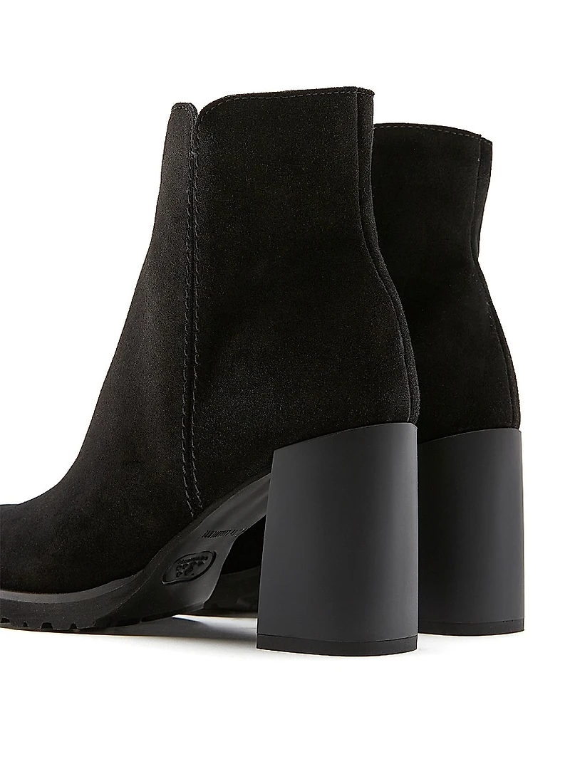 Maggie 85MM Suede Block-Heel Booties