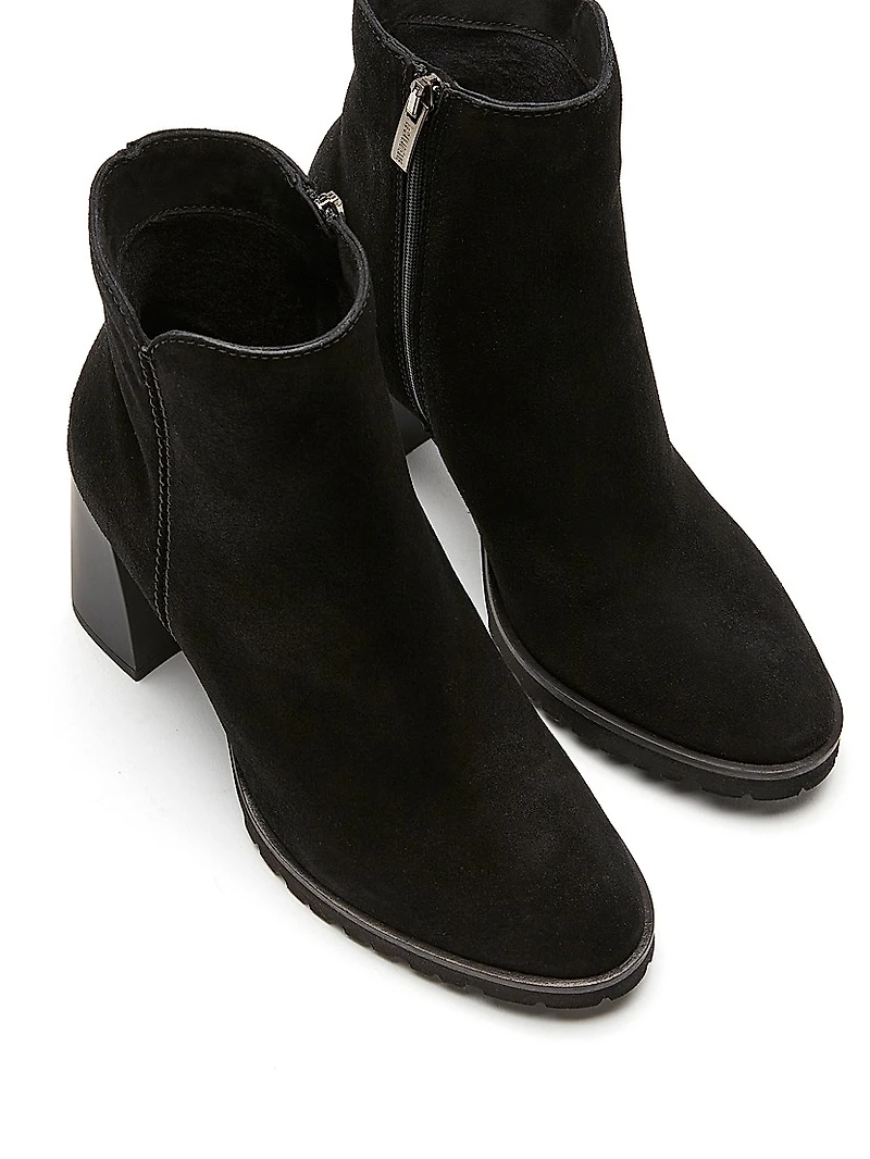 Maggie 85MM Suede Block-Heel Booties