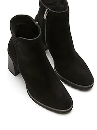 Maggie 85MM Suede Block-Heel Booties