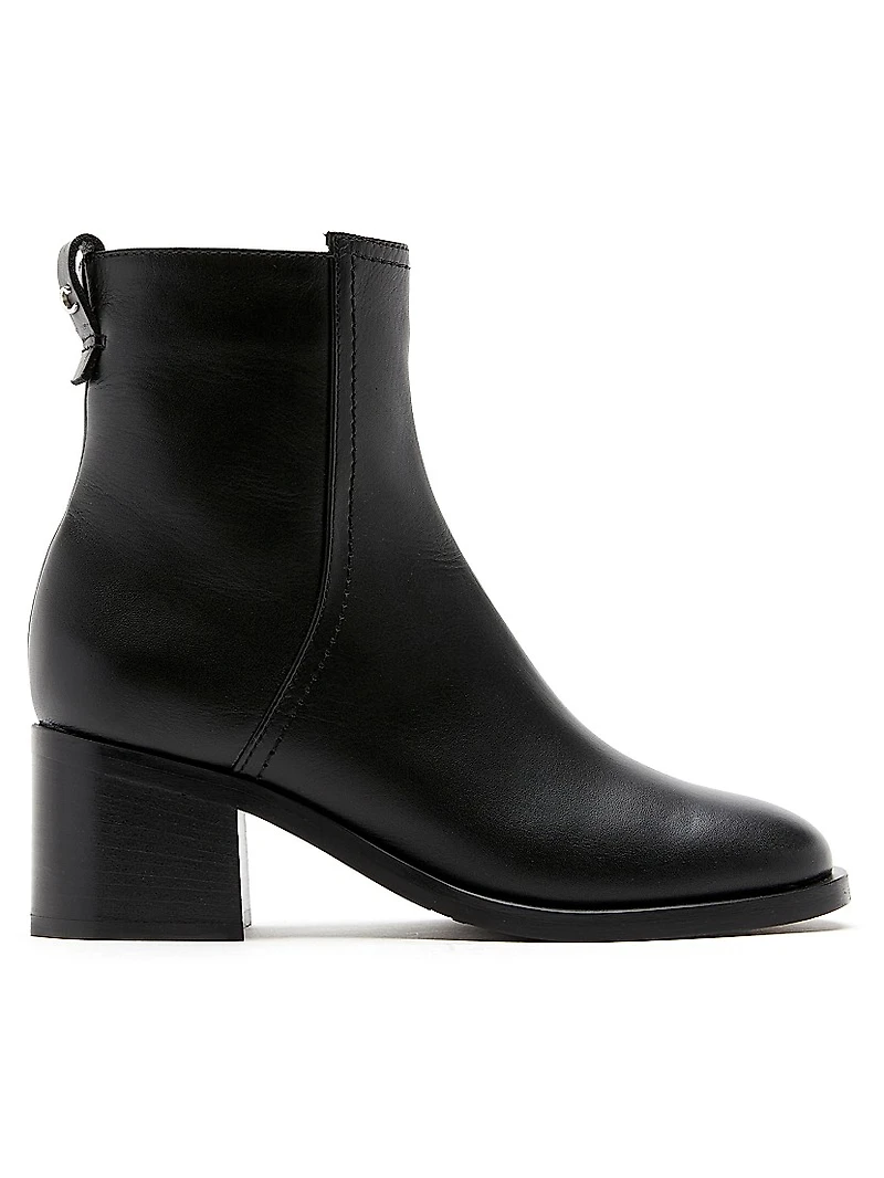 Jordan 65MM Leather Block-Heel Booties