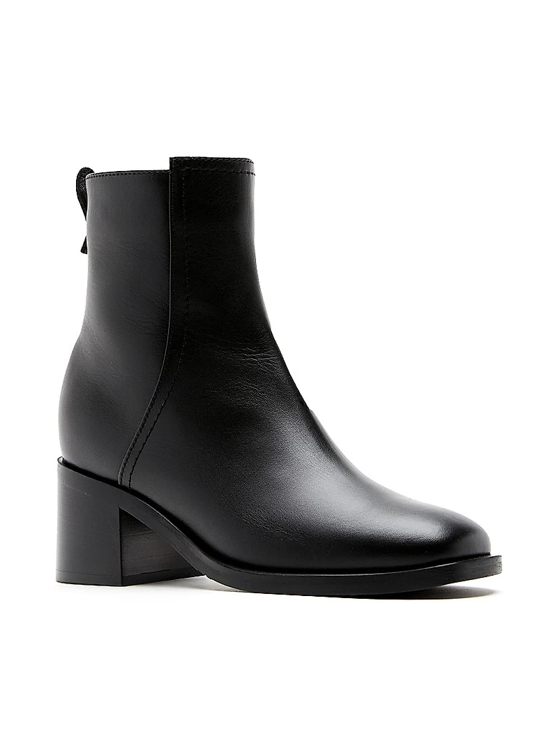 Jordan 65MM Leather Block-Heel Booties