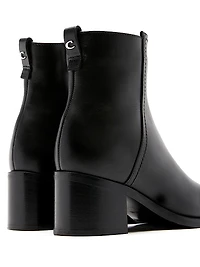 Jordan 65MM Leather Block-Heel Booties