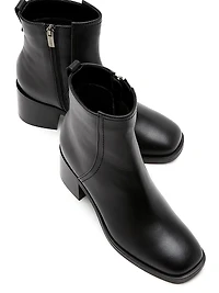 Jordan 65MM Leather Block-Heel Booties