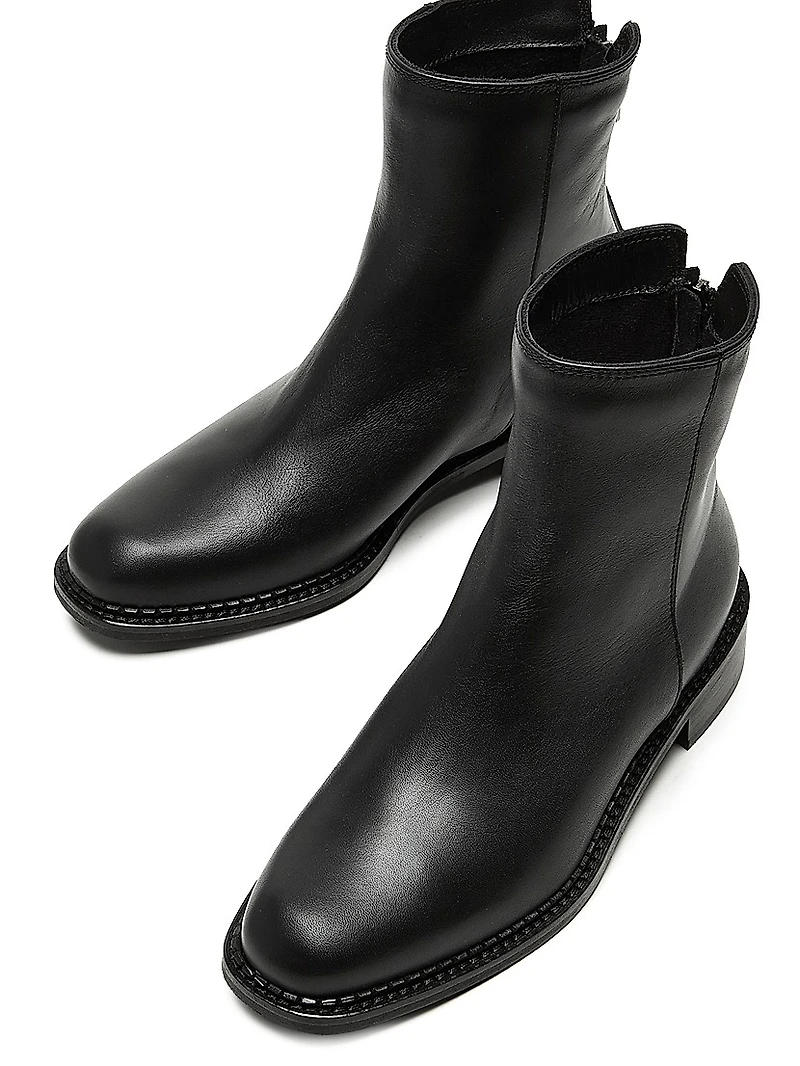 Selina Waterproof Leather Ankle Boots