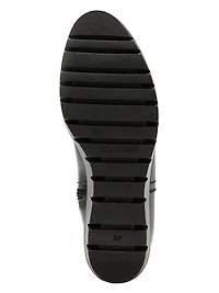 Teagan 40MM Waterproof Leather Wedge Booties