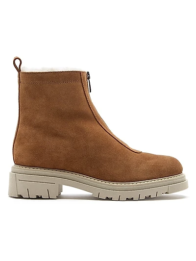 40MM Shearling-Lined Suede Booties