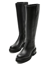 Cyrus 45MM Leather Knee-High Boots