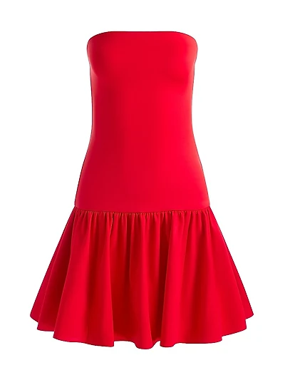 Oriana Straplesss Drop Waist Minidress