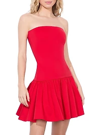 Oriana Straplesss Drop Waist Minidress