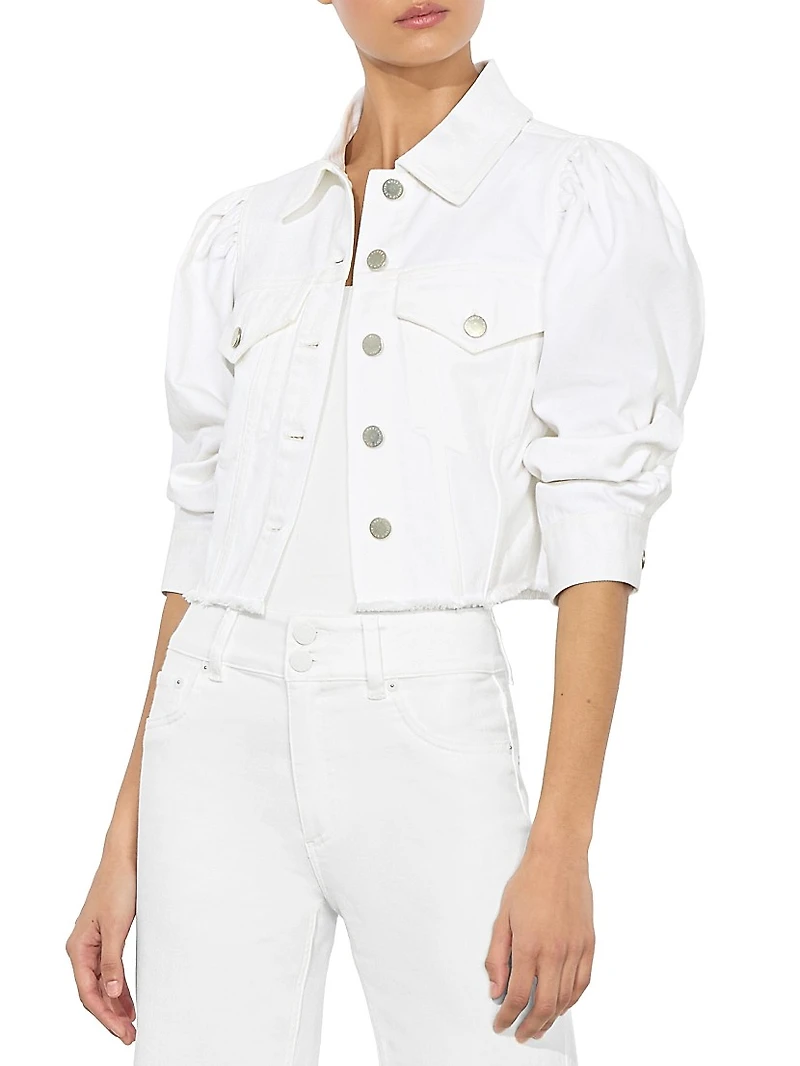 Lana Denim Puff-Sleeve Jacket