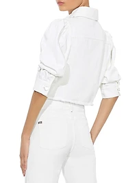 Lana Denim Puff-Sleeve Jacket