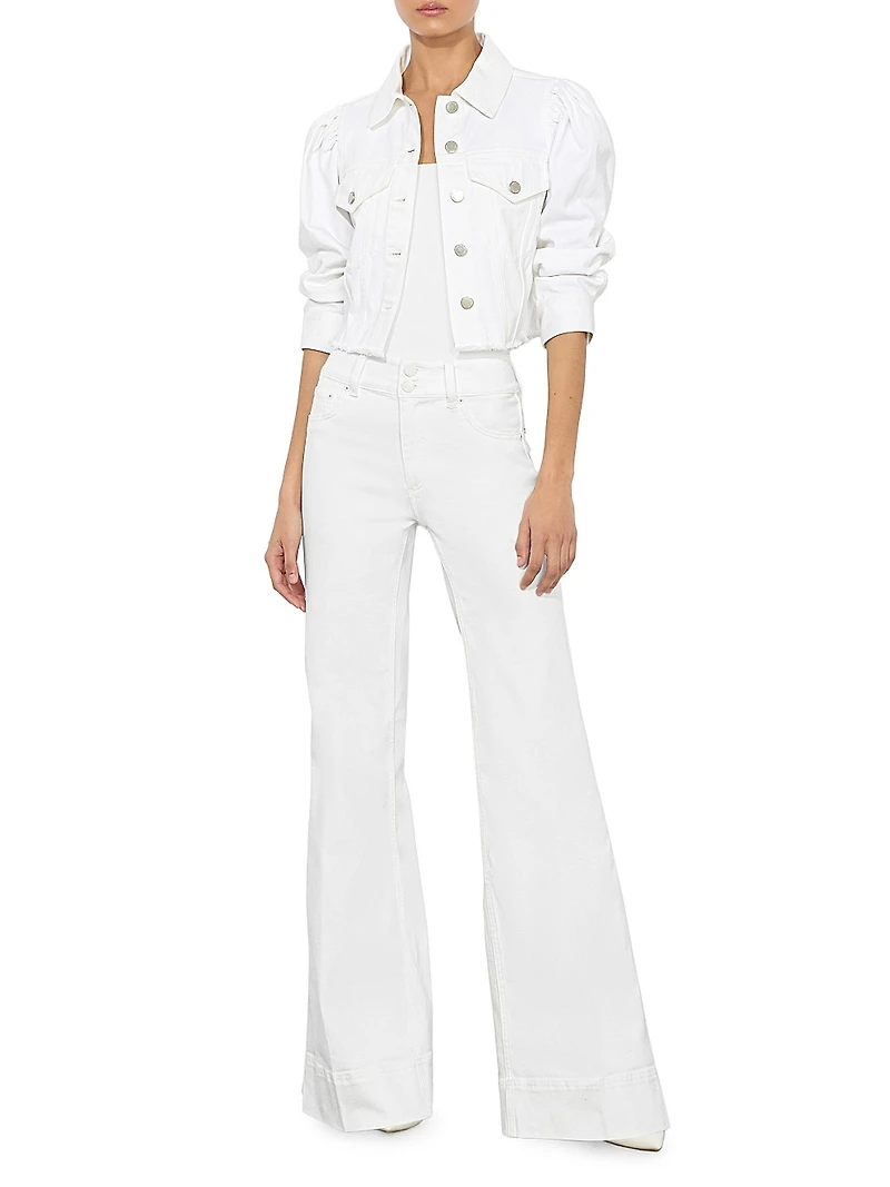 Lana Denim Puff-Sleeve Jacket