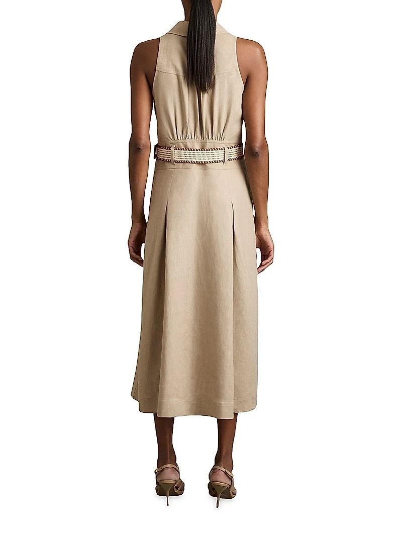 Annie Linen Midi-Dress