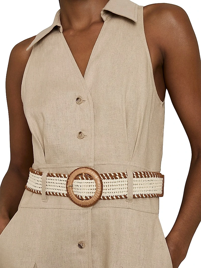 Annie Linen Midi-Dress