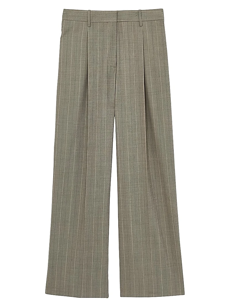 Tallulah Pinstripe Wide-Leg Trousers