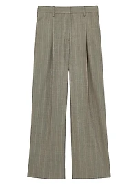 Tallulah Pinstripe Wide-Leg Trousers