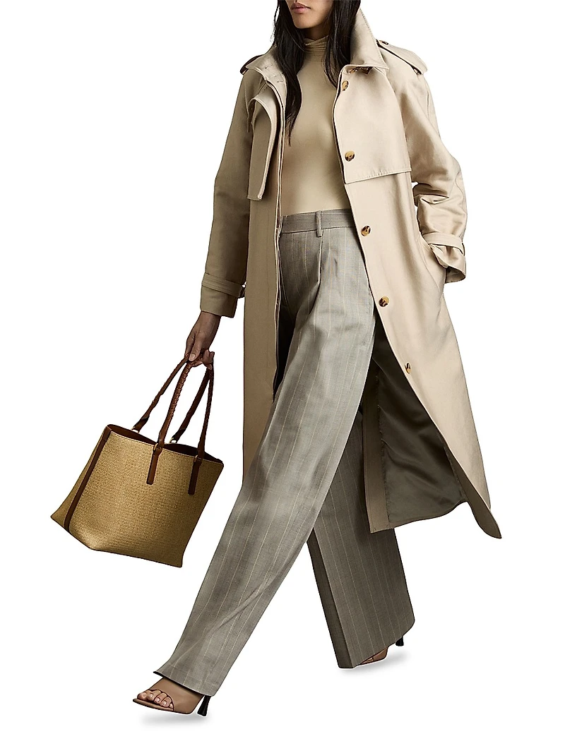 Tallulah Pinstripe Wide-Leg Trousers