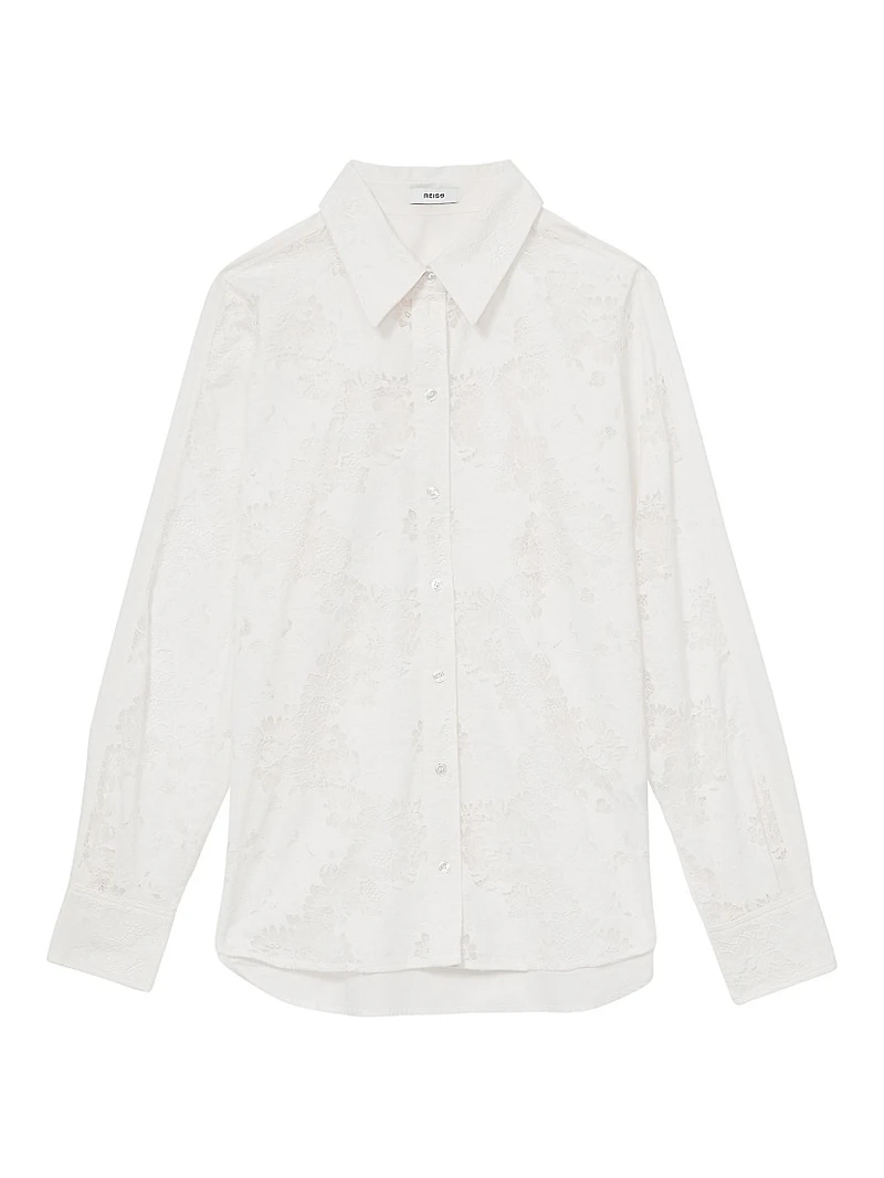 Lacey Button-Front Shirt