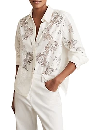 Lacey Button-Front Shirt