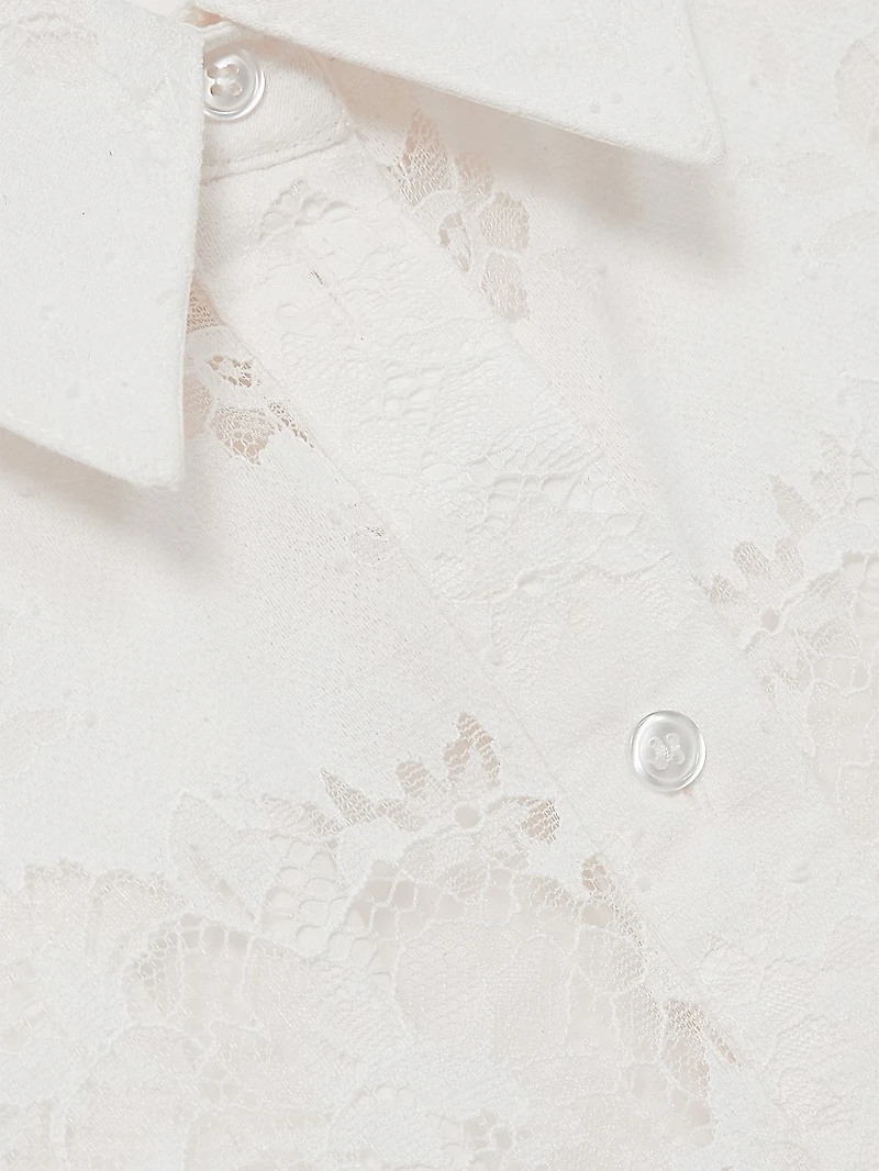 Lacey Button-Front Shirt